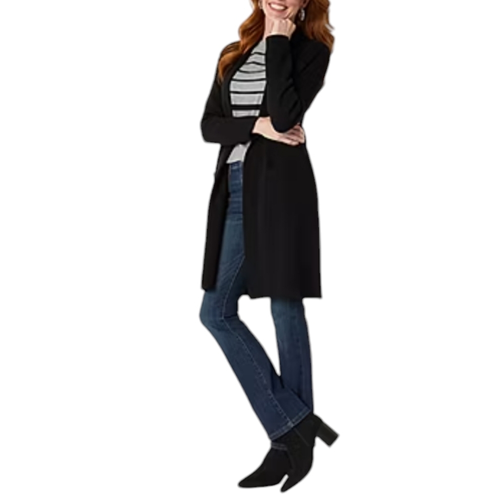 LIZ CLAIBORNE black long cardigan 2X